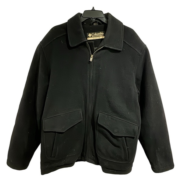Columbia Men's Full Zip black Wool Blend Bomber Jacket size large - Picture 8 of 8